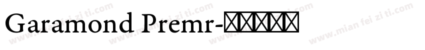 Garamond Premr字体转换